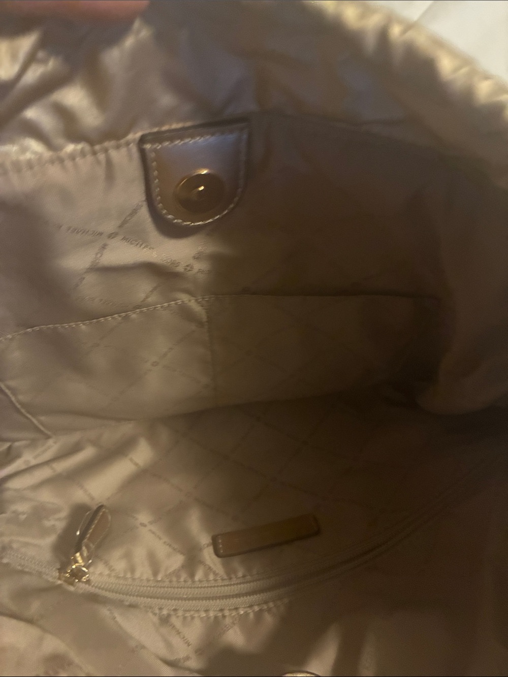 Michael Kors Quilted Metallic Gold Tote - Picture 8 of 12